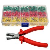 Crimping Tool Crimper Plier with 990pc Tube End Ferrule Terminals Assortment Kit