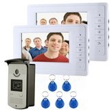 ENNIO SY819MEID12 Video Intercomoneleira de telefone com 2 monitores 1 RFID Leitor de cartão Câmera 1000TVL