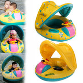 Anel inflável da natação do barco do assento do flutuador da nadada ajustável do bebê do pára-sol do bebê