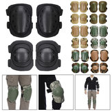4Pcs Motorcycle Tactical Knee Elbow Pad Protective Safety Gear CS Army Military Training