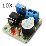 10er-Pack 9V 12V Batterie-Sound- und Lichtalarm-Schutzmodul gegen Überladung