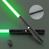Espada de laser de metal 2 em 1 com som de impacto e sete luzes coloridas, recarregável, perfeita para cosplay e jogos de interpretação