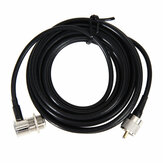 Cable de extensión coaxial con conector de antena PL259 y cable SO239 de 5 m (16 pies) para radios de coche, walkie talkies MP320 MP9000 KT-8900 KT-8900R