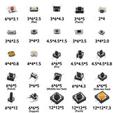 125pcs/Lot Touch Switch/Micro Switch /Push Buttons Switches 25 Types Assorted Kit 2*4/3*6/4*4/6*6 for DIY Tool Package