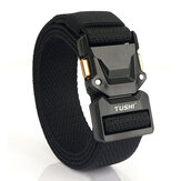JASSY 120cm Men Nylon Elastic Casual All-match Outdoor Tactical Belt Cargo Belt with Heavy Duty Quick Release Buckle