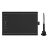 Huion New 1060 Plus 10x6.25 "8192 Levels Graphics Tablet USB Digital Drawing Pad with Digital Pen