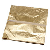 100Pcs Imitation Gold Foil Sheets Copper Leaf Sheets Transfer Leaf Sheets Gold Leaf Booklet 16cm×16c