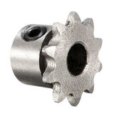 Pignone di trasmissione a catena a rulli per motoriduttore in metallo con foro da 8 mm e 10 denti
