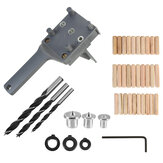 Taschenloch-Jig-Set zur Holzbearbeitung mit 1/8 und 41 Stück, Handgehaltene Dübellochbohrhilfe gerader Bohrung.
