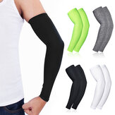 Par de mangas de brazo para correr al aire libre, deportes y ciclismo, con protección UV y calentadores de brazo