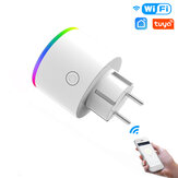 MoesHouse WiFi Smart Plug Vezeték nélküli RGB Smart Life/Tuya alkalmazás Újrahatárolt vezeték nélküli távvezérlővel Működik Alexával és a Google Home-mal