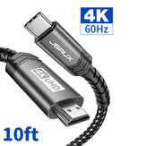 Câble JSAUX USB C vers HDMI 4K 60HZ USB Type-C Adaptateur HDMI Thunderbolt 3 Type-C vers câble HDMI pour Macbook Pro pour Samsung