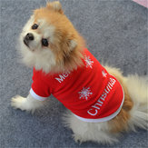 クリスマスペット犬猫冬服暖かいセーター刺繍つきの衣装コート子犬のためのコスチューム