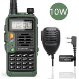 BAOFENG UV-S9 Plus ووكلي توكي الأخضر الأخضر Tri-Band 10W مع شاحن USB ، جهاز إرسال واستقبال راديو CB قوي VHF UHF