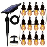 12 Glühbirnen Solar Light String Wasserdicht Edison 48FT Solar Glühbirnen Lichter Dekoration Beleuchtung für Garten Hof Patio Baum warmweiß