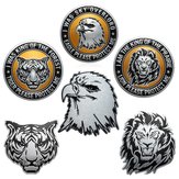 3D DIY Zilveren Dierenhoofd Metalen Logo Sticker Auto Motorfiets Badge Emblemen