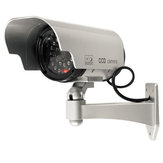 Caméra factice de sécurité extérieure alimentée par énergie solaire, immitation de caméra de surveillance CCTV bullet avec LED IR clignotante