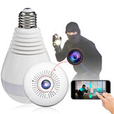 Ampoule caméra de sécurité CCTV E27 360° panoramique 1080P Fisheye avec WiFi et caméra IR
