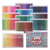 BRUTFUNER 260 色の油彩色鉛筆セット、プロフェッショナルなカラースケッチ鉛筆セット、学生アート初心者学用品