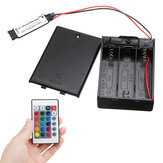 Caixa de bateria de controlador RF mini DC4.5V com controle remoto de 24 teclas para fita LED RGB