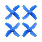 4 Pairs HB31 31mm 4-blade Propeller 1.0mm Mounting Hole for RC Drone 0603 Brushless Motor