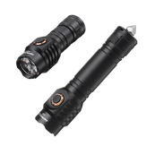 Astrolux S43 Adım Adım Karartmalı 18350/18650 USB EDC El Feneri Torch Işık Taktiksel Güvenlik Çekiç