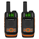 2 PCS BAOFENG BF-T19mini Walkie Talkie Carregamento USB 5W 16 canais 400-470 MHz Mini Ultra Light Handheld Radio Intercom com lanterna