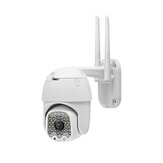 Cámara de seguridad IP wifi GUUDGO 4X Zoom 32LED 1080P HD al aire libre con alarma de luz y sonido, visión nocturna y resistente al agua