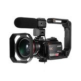 Câmera de vídeo digital Ordro HDR-AC5 4K UHD com zoom 12X, FHD 24MP, WiFi, tela sensível ao toque IPS, câmera de vídeo digital DV