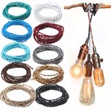 3M Vintage 0.75MM 2 Core Twist Braided Fabric Cable Wire Electric Cord For Pendant Light