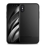 Bakeey Protective Case For iPhone XS Carbon Fiber Fingerprint Resistant Soft TPU Back Cover