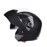 Шлем для мотоцикла JIEKAI JK105 Flip Up Unveiled Headpiece с двойной линзой для электровелосипедов для мужчин против запотевания на все сезоны