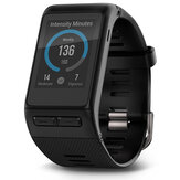 Relógio inteligente Garmin vívoactive HR com GPS e monitor de frequência cardíaca no pulso, tela sensível ao toque, resistente à água até 5 ATM, preto