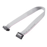 2.54mm FC-12P IDC Flat Gray Cable LED Screen Connected to JTAG Download Cable