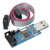 3.3V / 5V USBASP USBISP Programator AVR Downloader USB ISP ASP ATMEGA8 ATMEGA128 Wsparcie Win7 64K Funkcja zabezpieczenia przed nadmiernym prądem z kablem pobierania