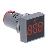 5pcs Rouge 22MM AC 60-500V Voltmètre Carré à Panneau LED, Indicateur de Tension Numérique