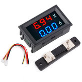 3pcs 0.56 Inch Blue Red Dual LED Display Mini Digital Voltmeter Ammeter DC 100V 50A Panel Amp Volt Voltage Current Meter Tester