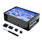 3,5 polegadas LCD tela sensível ao toque TFT monitor com Caso dissipador de calor para Raspberry Pi 4/4B