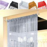 String Door Curtains Bead Window Panel Room Divider Crystal Tassel Fringe Beaded