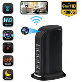 1080P Wireless Monitor Camera Multi-usb Wifi Phone Remote viewing Angle 90° with 5 USB Charger