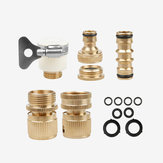 1/2'' 3/4'' Brass Male Female Connector Garden Quick Connect Adapter Water Hose Pipe Connectors Fitting Switch w/  Washers Standard Joint for Car Pressure Washing 