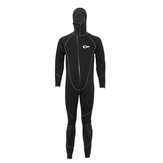 Conjunto de roupa de mergulho Yon Sub de neoprene de 5 mm com zíper frontal para mergulho, mergulho livre e natação de manga comprida para homens com roupa de surfe com capuz.