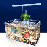 Светодиодный Акриловый Прозрачный Аквариум Мини Бетта Fish Tank Настольная Вода Насос