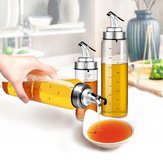 Portable Oil Dispenser Seasoning Bottles Dispenser With Scale Sauce Bottle Glass Storage Bottles For Oil Vinegar Kitchen Cooking Accessories