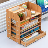 7-etagiger Desktop-Holzaufbewahrungsbehälter Multifunktionaler Holzorganizer für Make-up-Ordnung