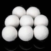 8 stuks Wol Droger Ballen Herbruikbare Natuurlijke Organische Wasgoed Stofverzachter Bal Fijn