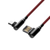 LIDNO 2.4A Type-C Micro USB Fast Charging 90 Degree Elbow Data Cable for Huawei P30 Pro Mate 30 5G 9Pro K30 S10+ Note 10 5G Oneplus 7T Pro