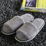 Women Suede Open Toe Hotel Disposable Slippers