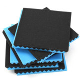 12PCS Soundproofing Foam Tiles Kits Black +Blue