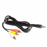 Eachine DC 3.5mm Jack Plug Male 1 to 3 Head RCA AV Input Output Video Cable 1.5m Wire Adatper Cord For Multi FPV Goggles Monitor Receiver DVR Projector STB EV100